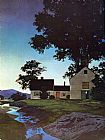 Maxfield Parrish Canvas Paintings - Twilight